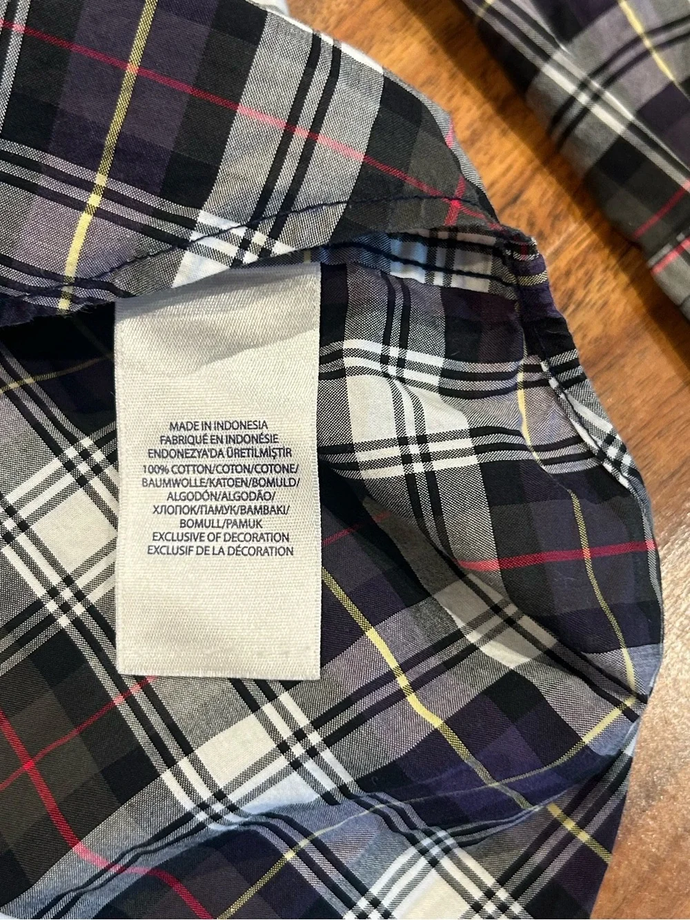 Ralph Lauren long sleeve black white plaid boys size 7